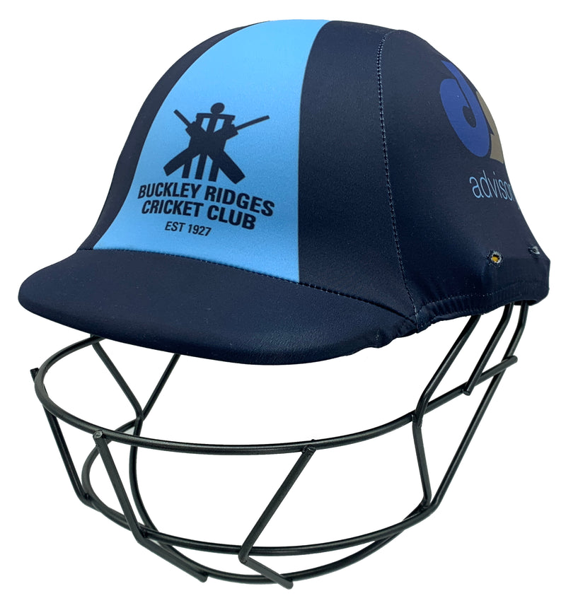 Cricket Helmet Cover, custom made, Buckley Ridges Cricket Club