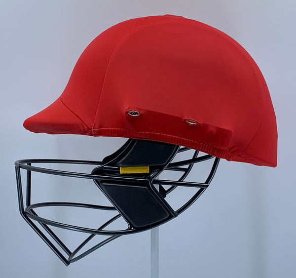 Cricket Helmet Cover Red Designer Helmet Covers