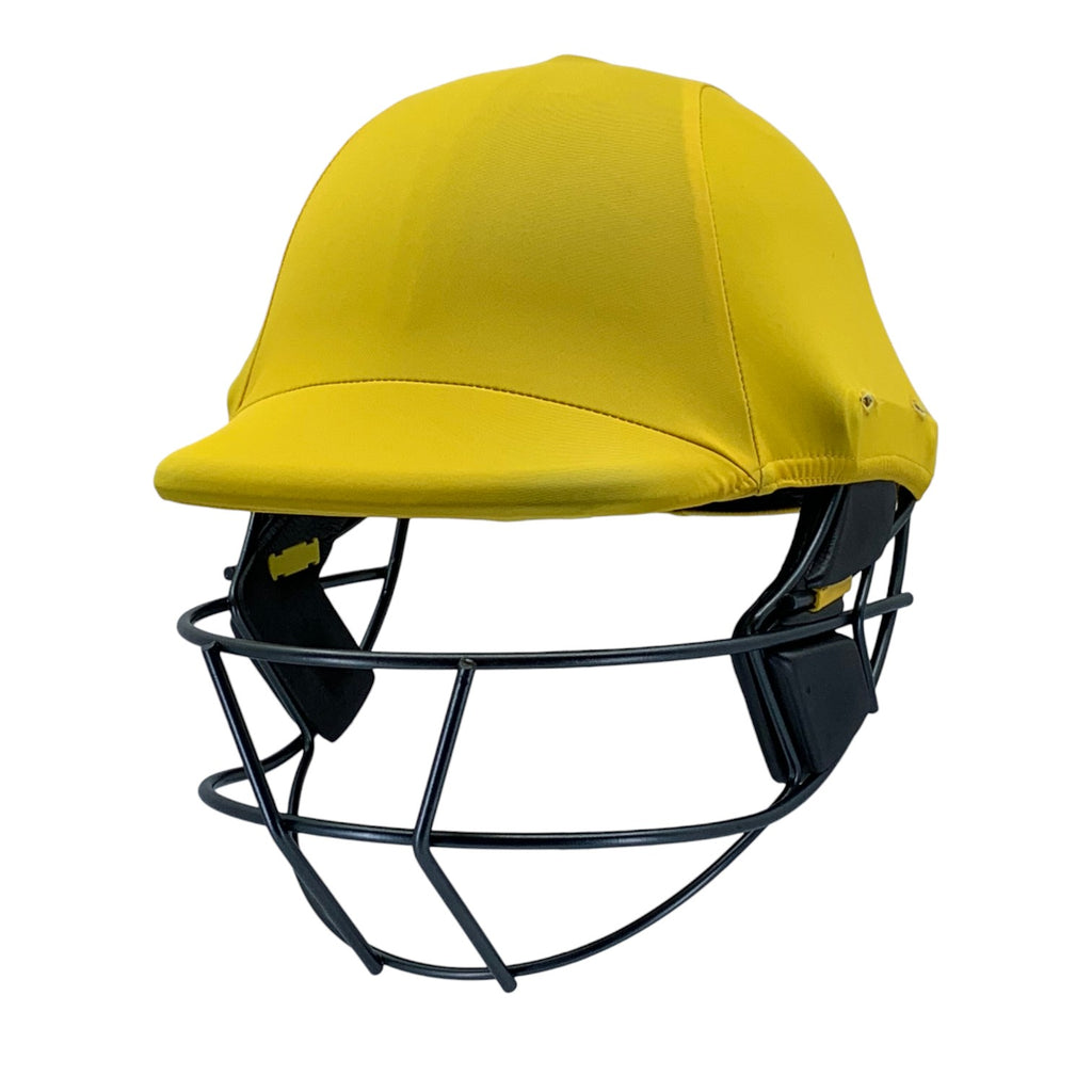 Yellow cricket helmet cover