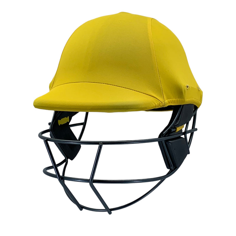 Yellow cricket helmet cover