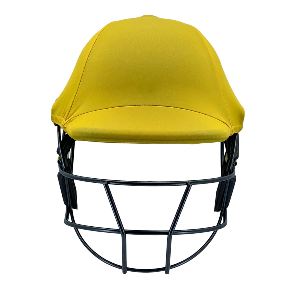 Yellow cricket helmet cover