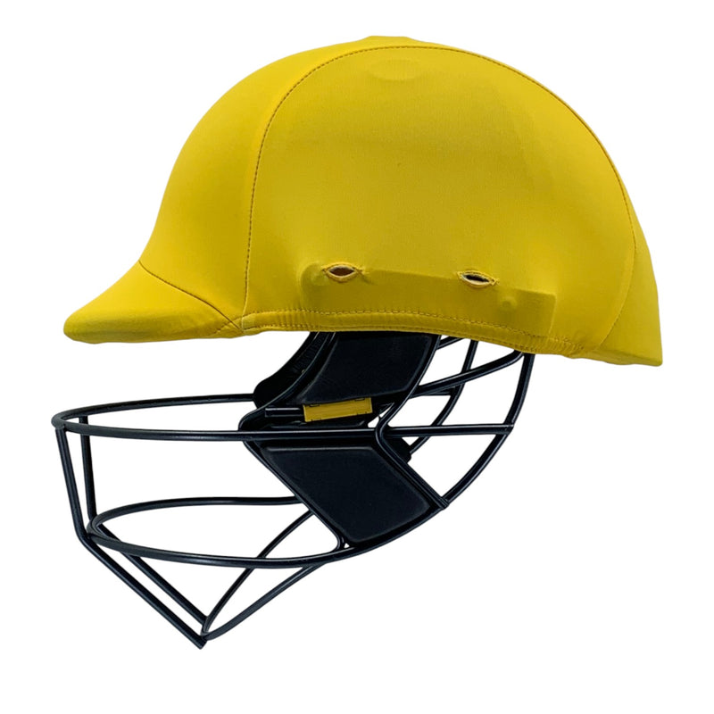 Yellow cricket helmet cover