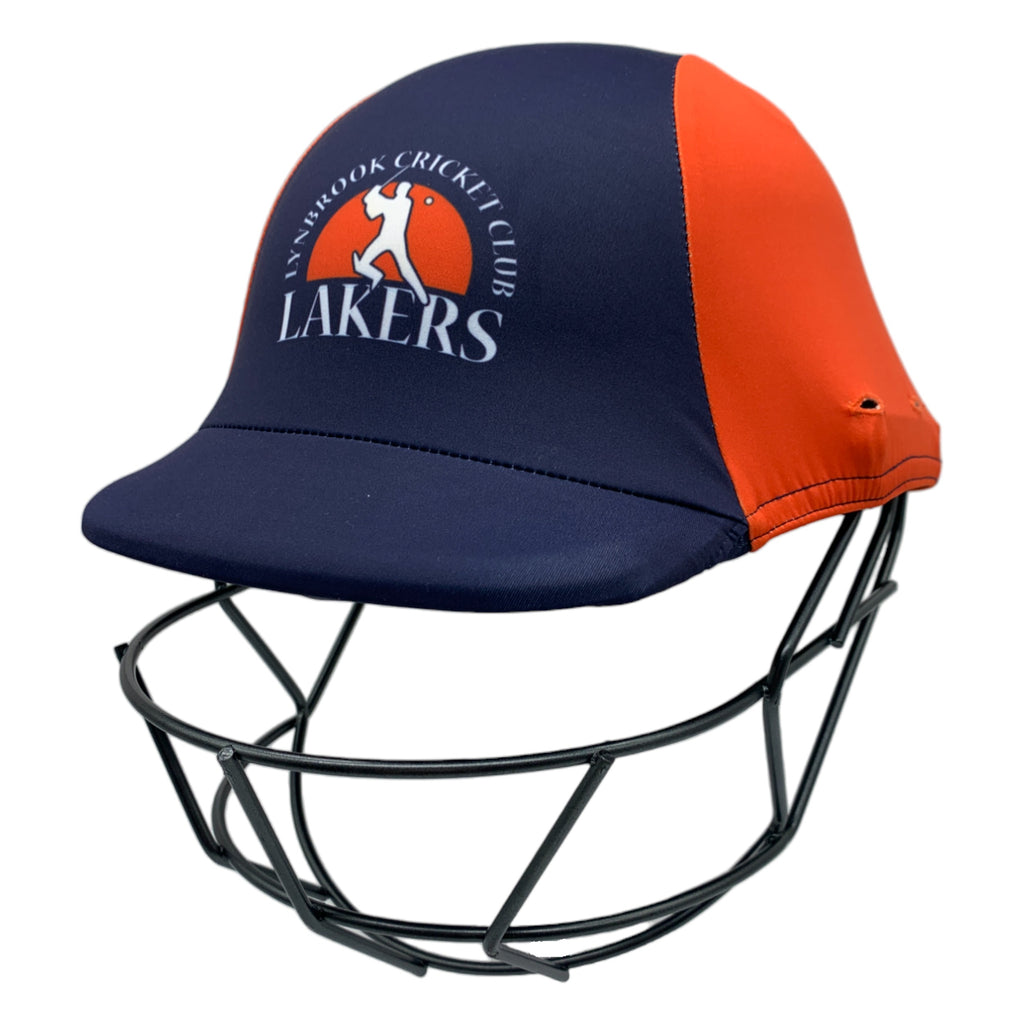 Custom made cricket helmet covers for Lynbrook Cricket Club