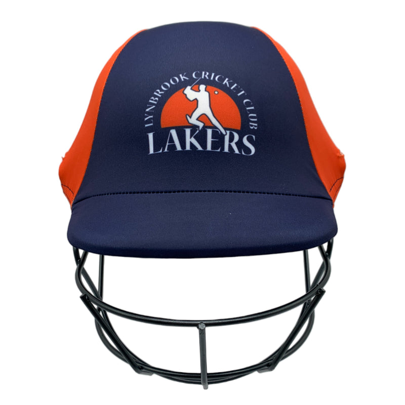 Custom made cricket helmet covers for Lynbrook Cricket Club