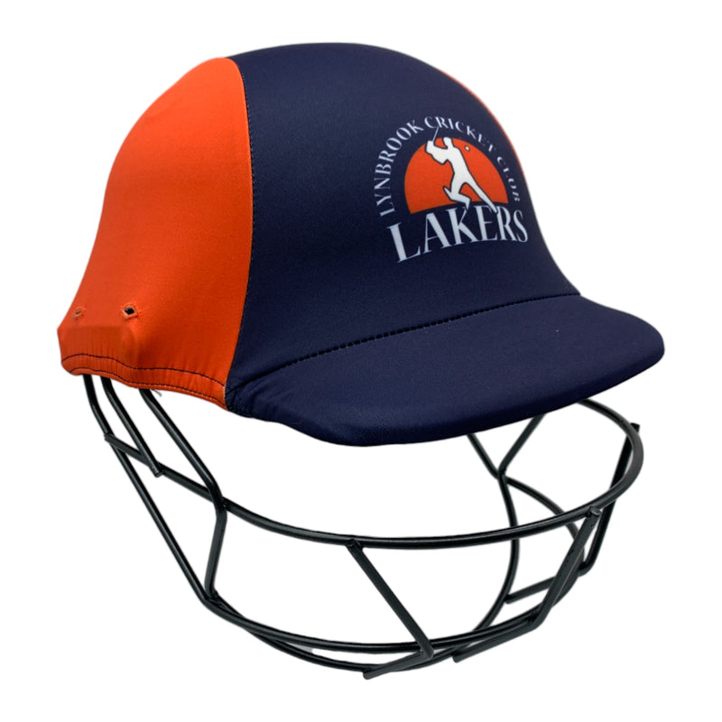 Custom made cricket helmet covers for Lynbrook Cricket Club