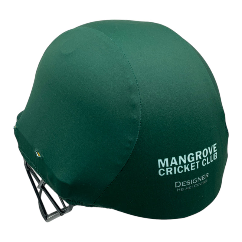 Custom made cricket helmet covers for Mangrove Cricket Club.