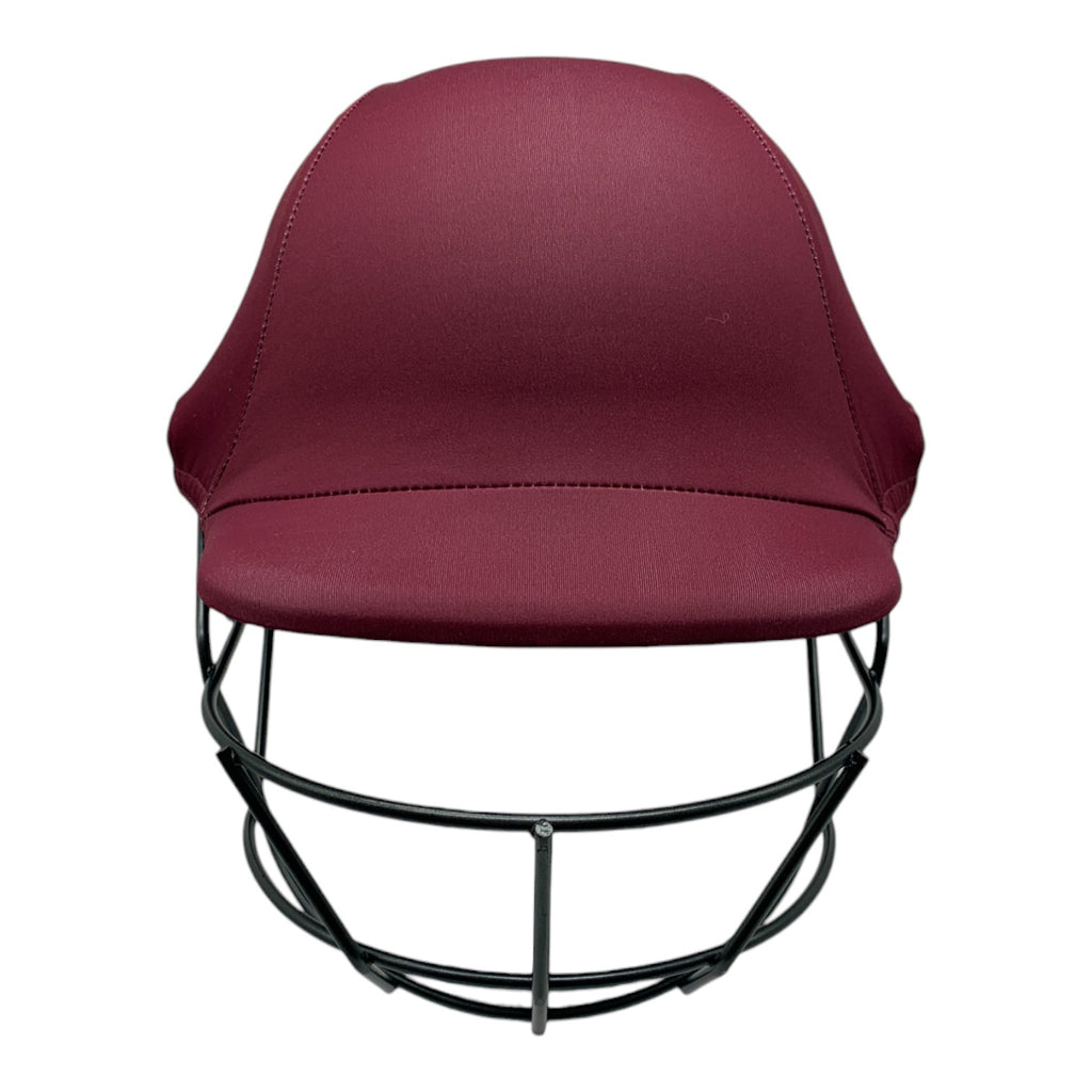 Maroon cricket helmet from designer helmet covers