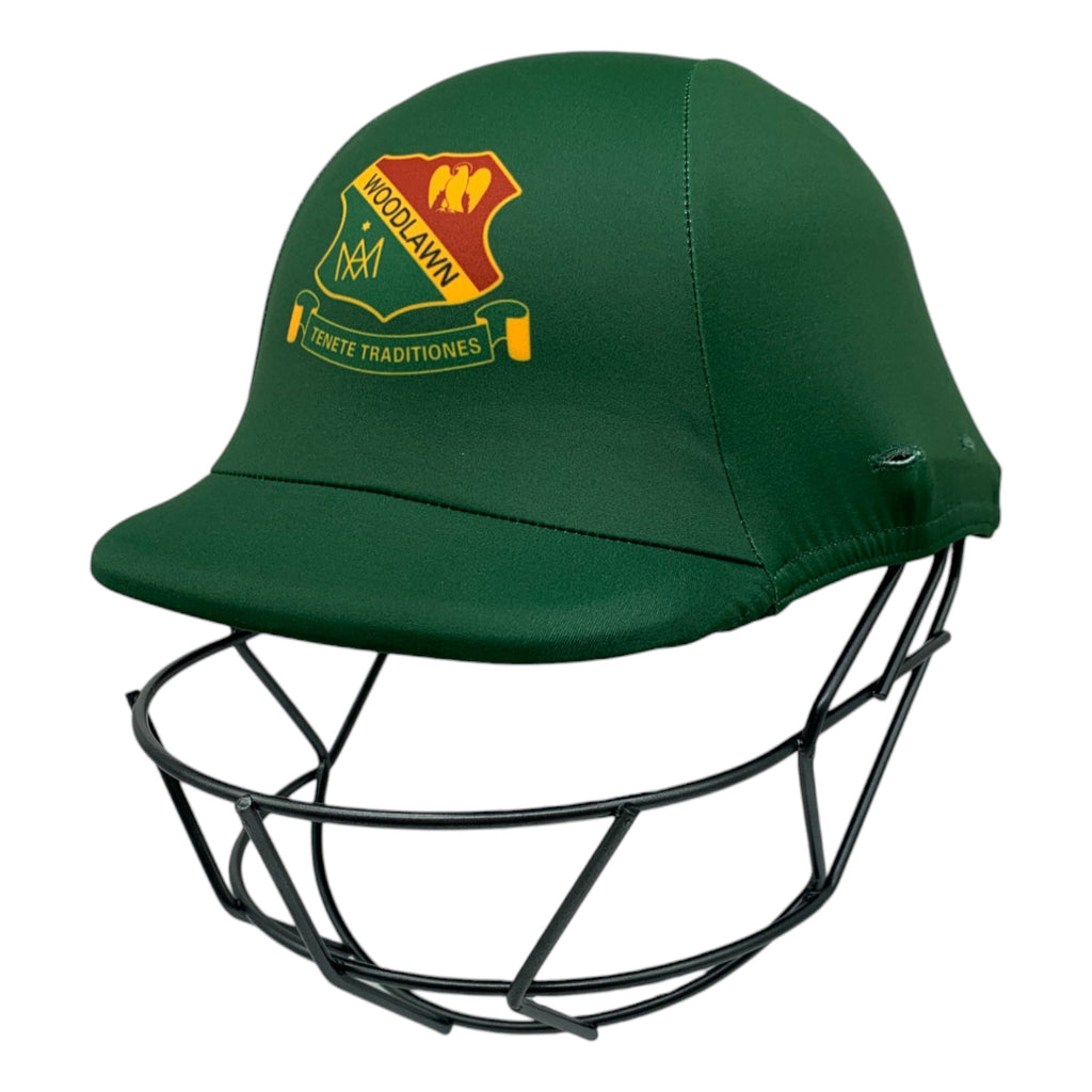Custom made cricket helmet covers for St John's College Woodlawn.