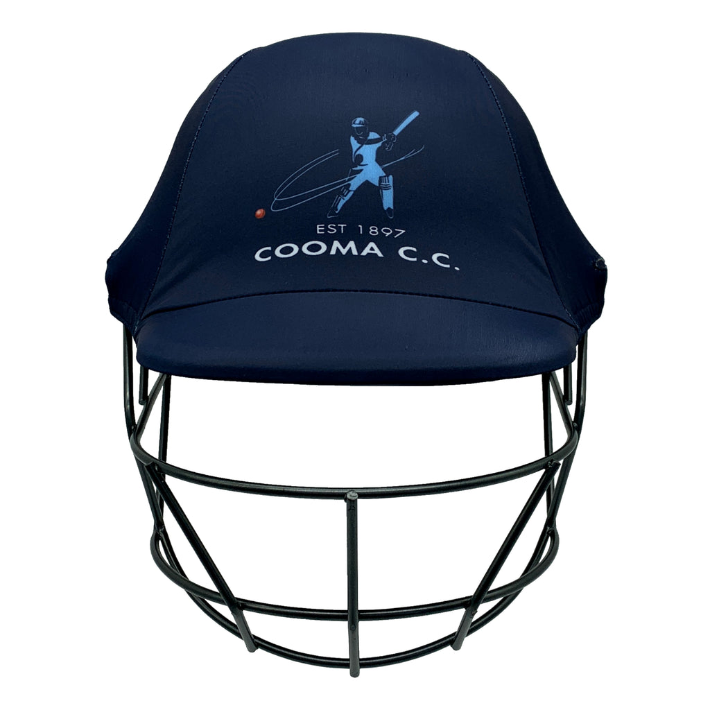 Cooma Cricket Club Custom Made Helmet Cover. 