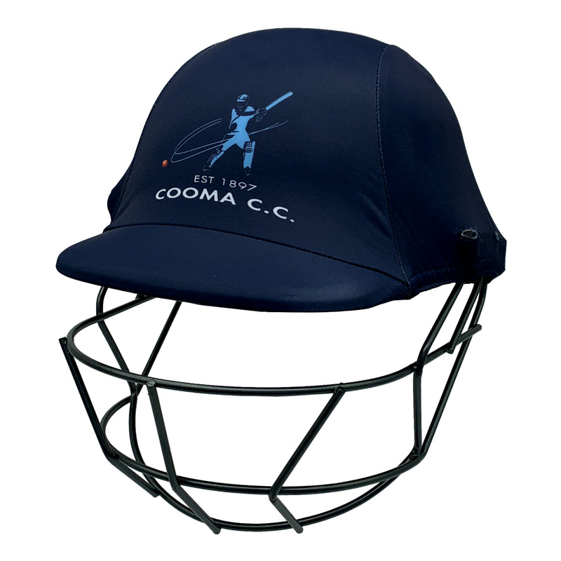 Cooma Cricket Club Custom Made Helmet Cover. 