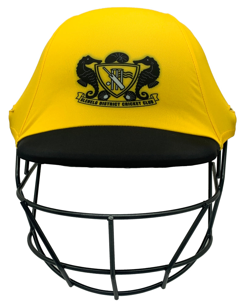 Custom made cricket helmet cover Glenelg District Cricket Club